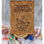 Stickdatei - ITH Postkarte Happy Birthday Muffin Doodle
